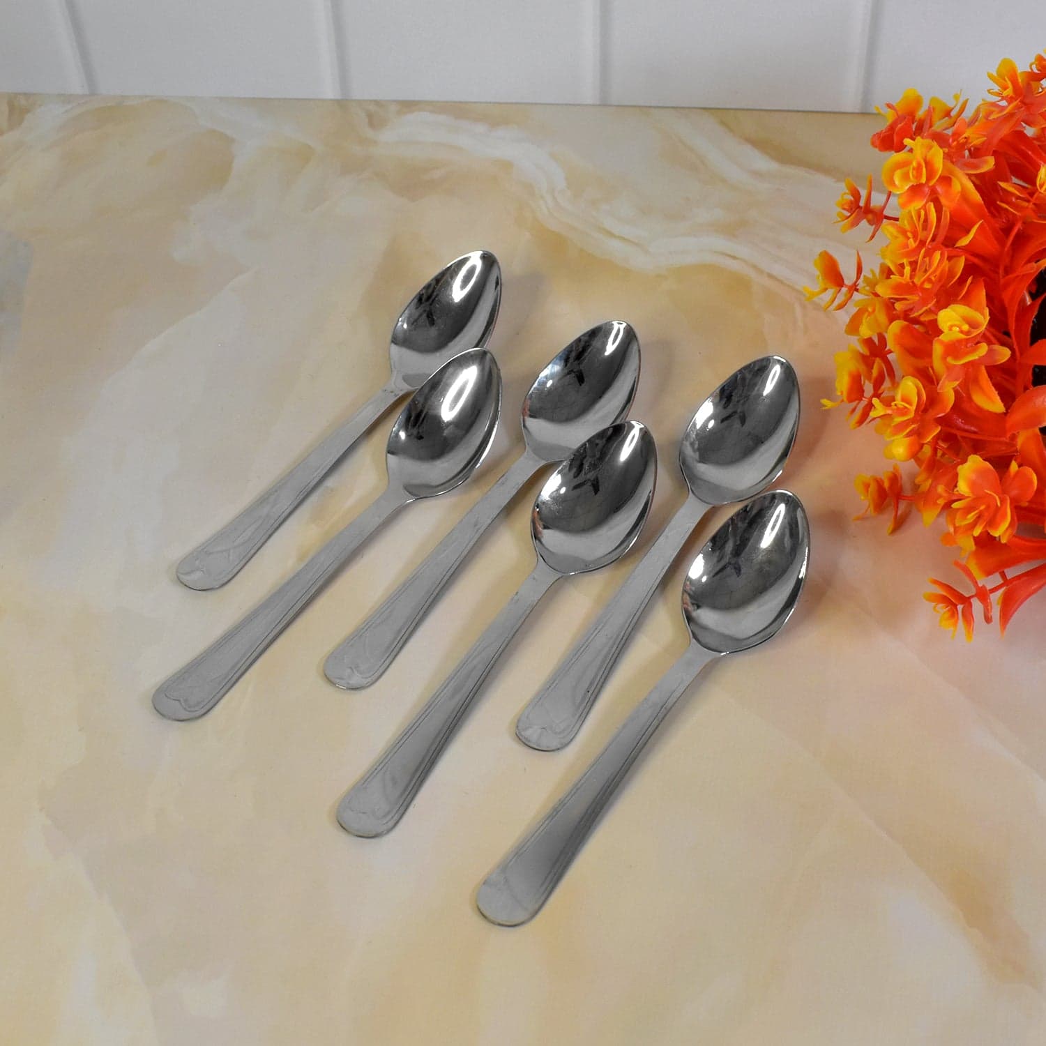 Big Dinner Spoons, 6 Pieces stainless Steel Table Spoon thumbnail 3