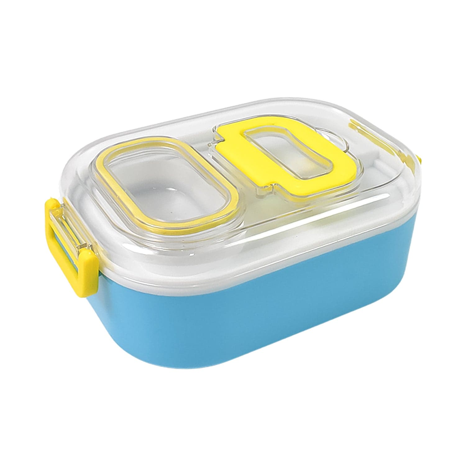 Durable Plastic Lunch box for Kids With 2 in 1 Spoon, Fork (1 Pc) thumbnail 5