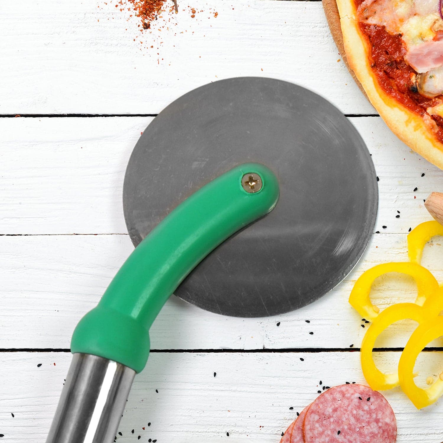Kitchen Stainless Steel Wheel Pizza Cutter (1 pc) thumbnail 6