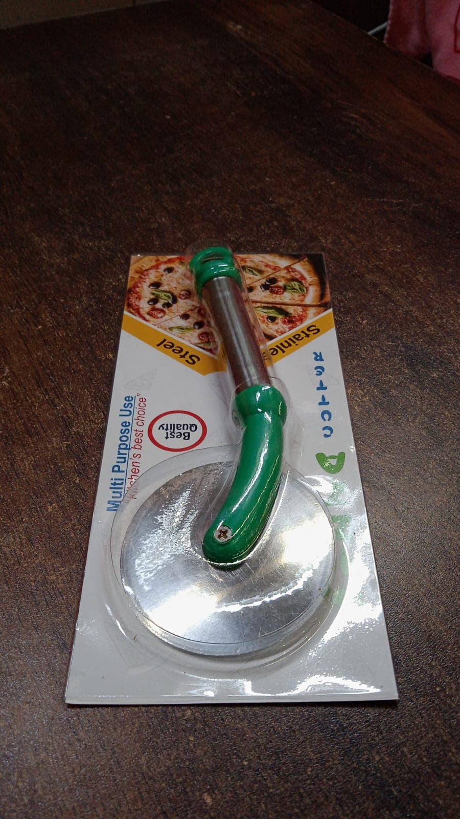 Kitchen Stainless Steel Wheel Pizza Cutter (1 pc) thumbnail 7