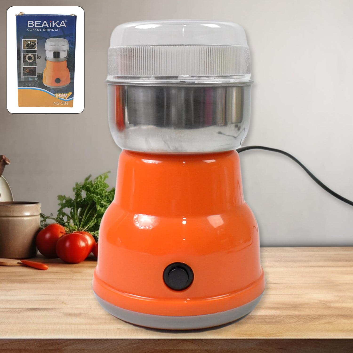 Multi Function Electric Small Food Grinder Grain Grinder (100-200w / 4 Blade / 1 Pc) thumbnail 1