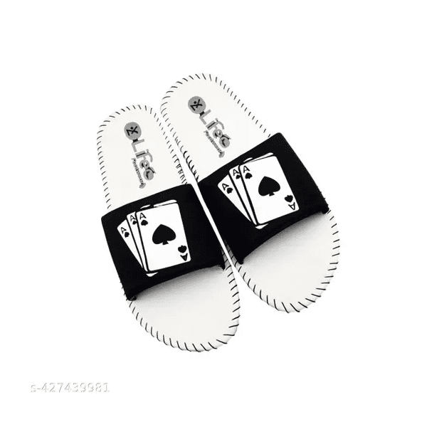 LifeO--Men's Synthetic Leather Stylish Regular !!Flip Flip !!Sandals !! Slider thumbnail 3
