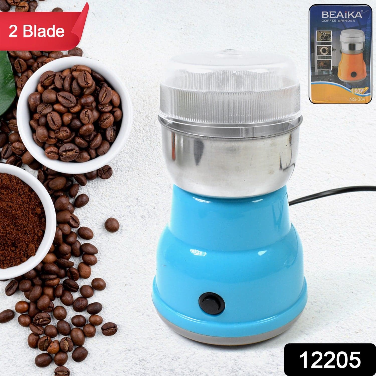 Multi Function Electric Small Food Grinder Grain Grinder (100-200w / 2 Blade / 1 Pc) thumbnail 2