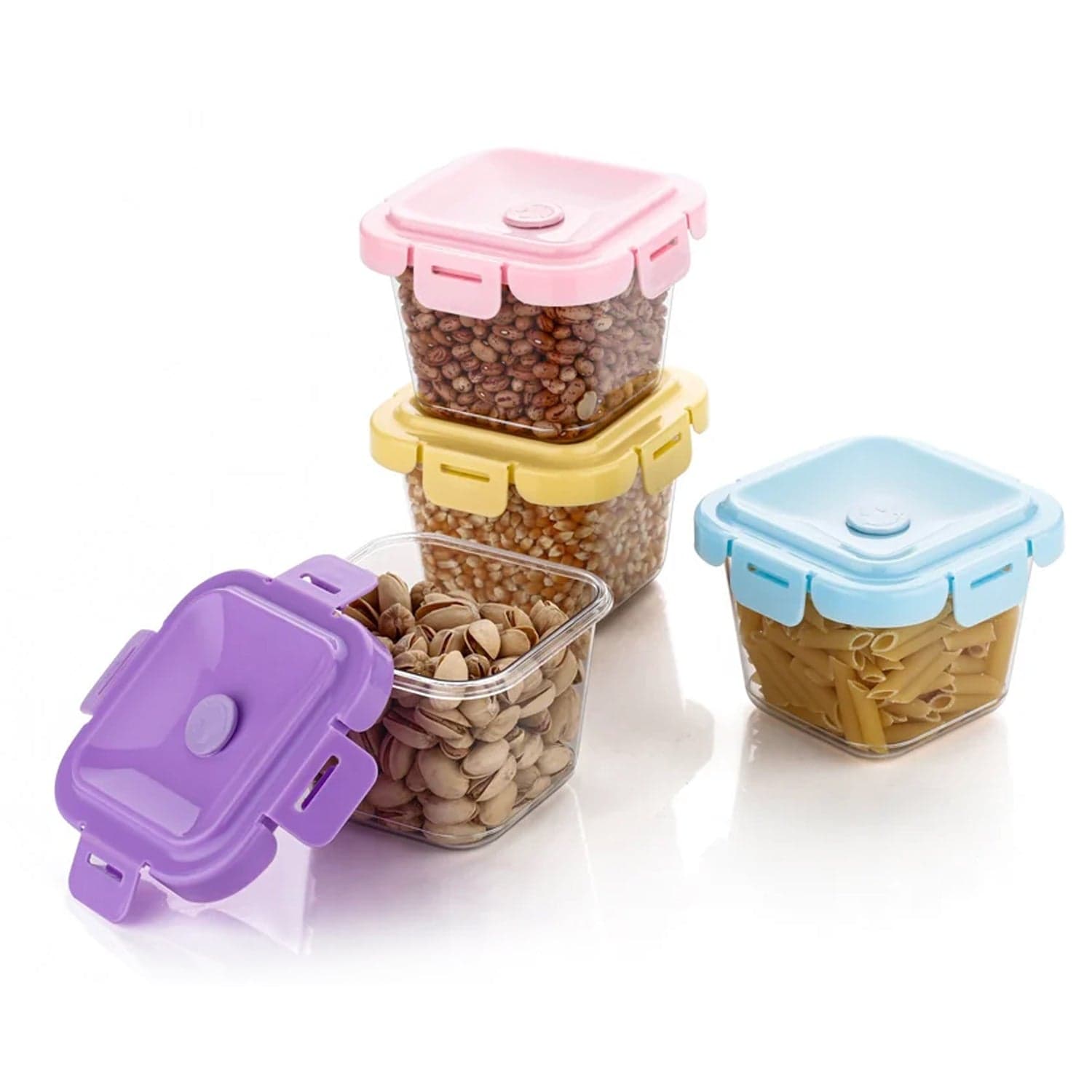 Plastic Food Storage Containers with Lid (4 Pcs Set / 500 ML) thumbnail 2
