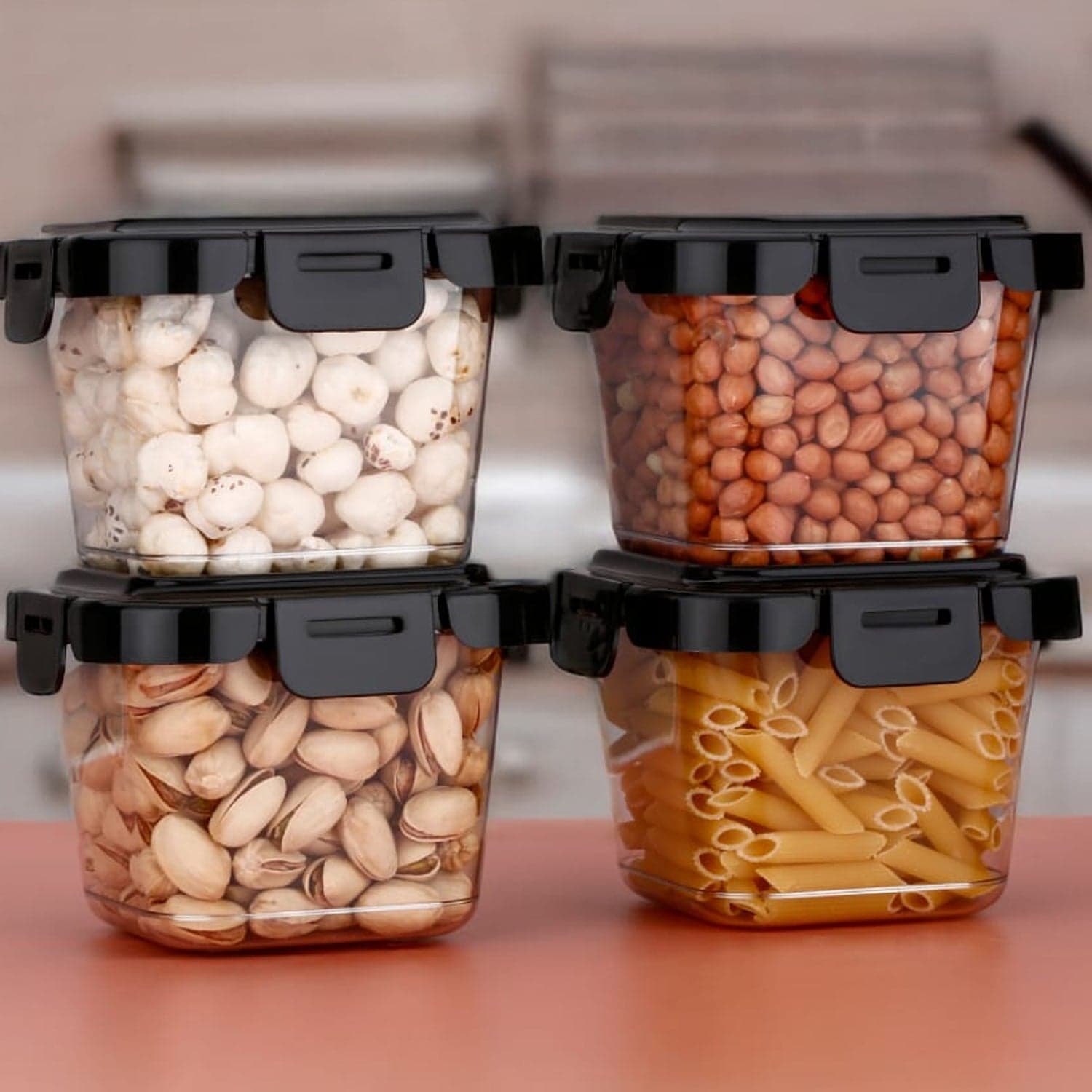 Plastic Food Storage Containers with Lid (4 Pcs Set / 500 ML) thumbnail 4