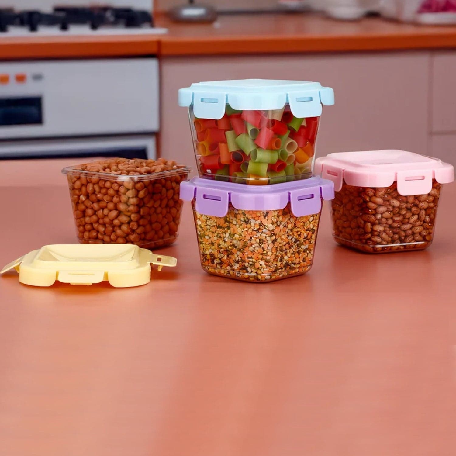 Plastic Food Storage Containers with Lid (4 Pcs Set / 500 ML) thumbnail 7