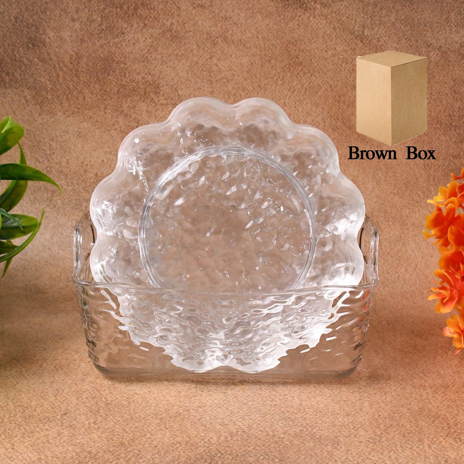 Plastic Household Flower Design Plates Dinner Plates Dish Tray (10 Pcs Set) thumbnail 6