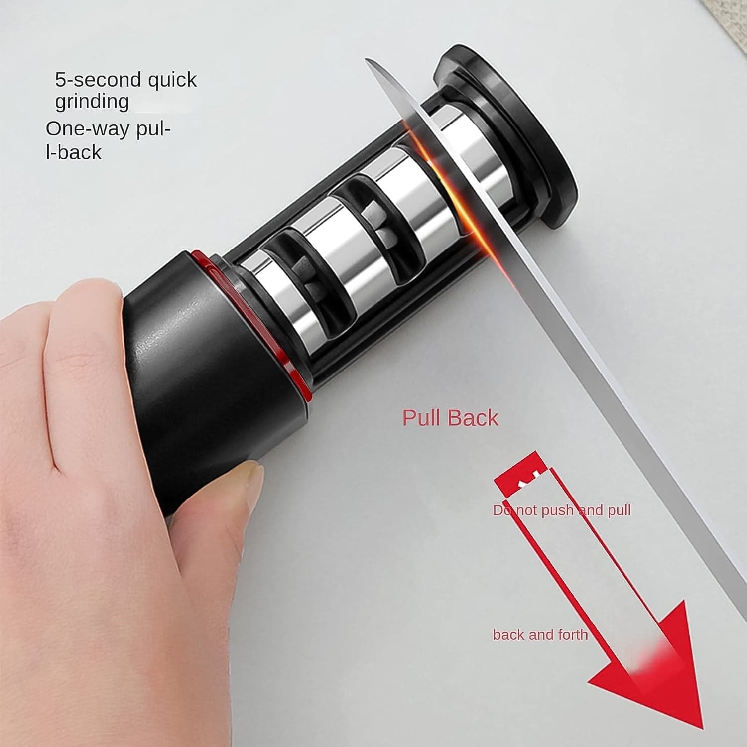 3-Stage Knife Sharpener, Knife grinder Three-sided blade for both water (1 Pc) thumbnail 4