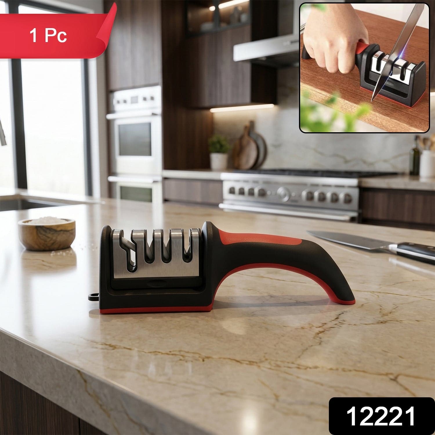 Manual Knife Sharpener the 4-Stage for Precise Blades and Scissors thumbnail 2
