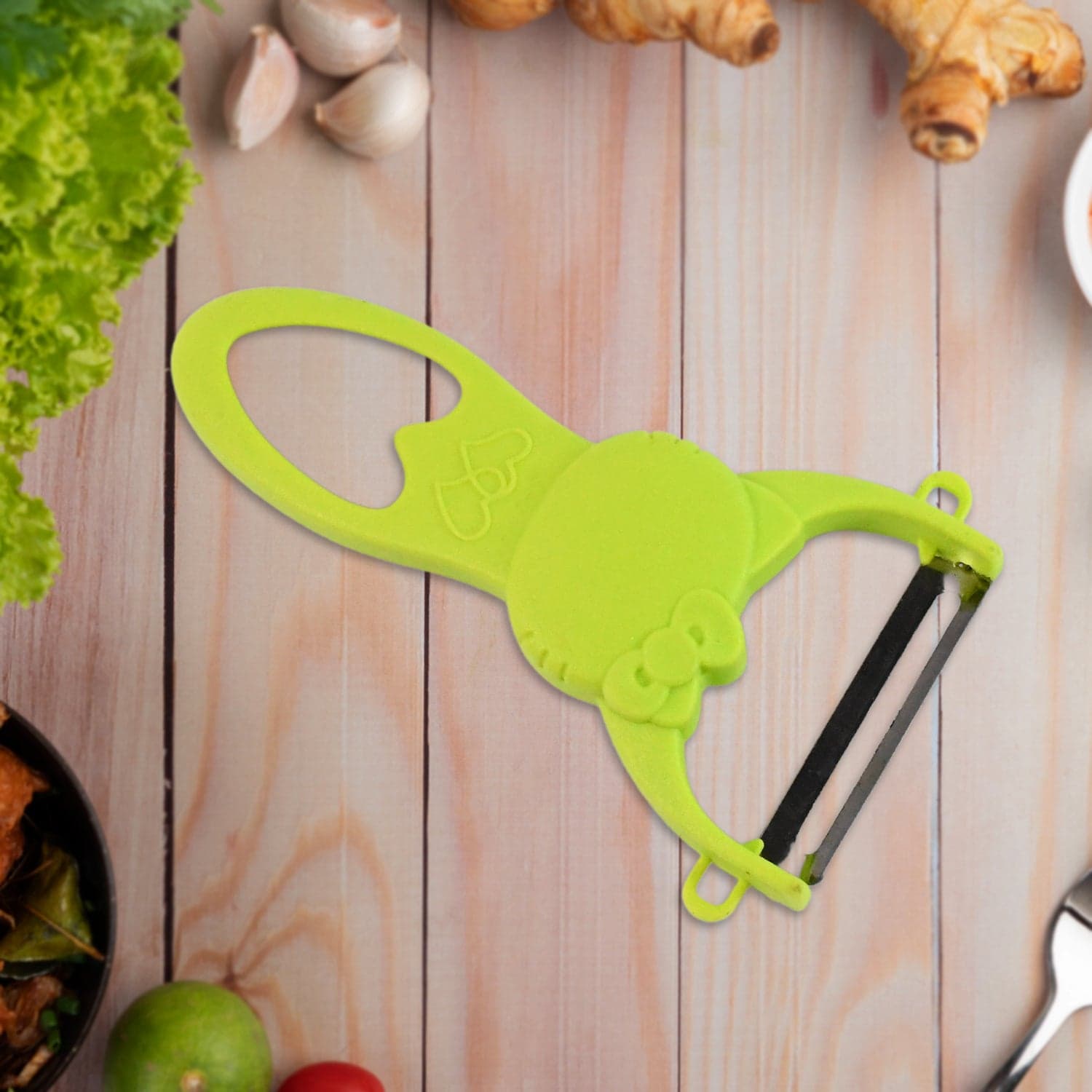 4-Piece Kitchen Cutting Set: Scissors, Peeler, Grater / Slicer, and Knife thumbnail 3