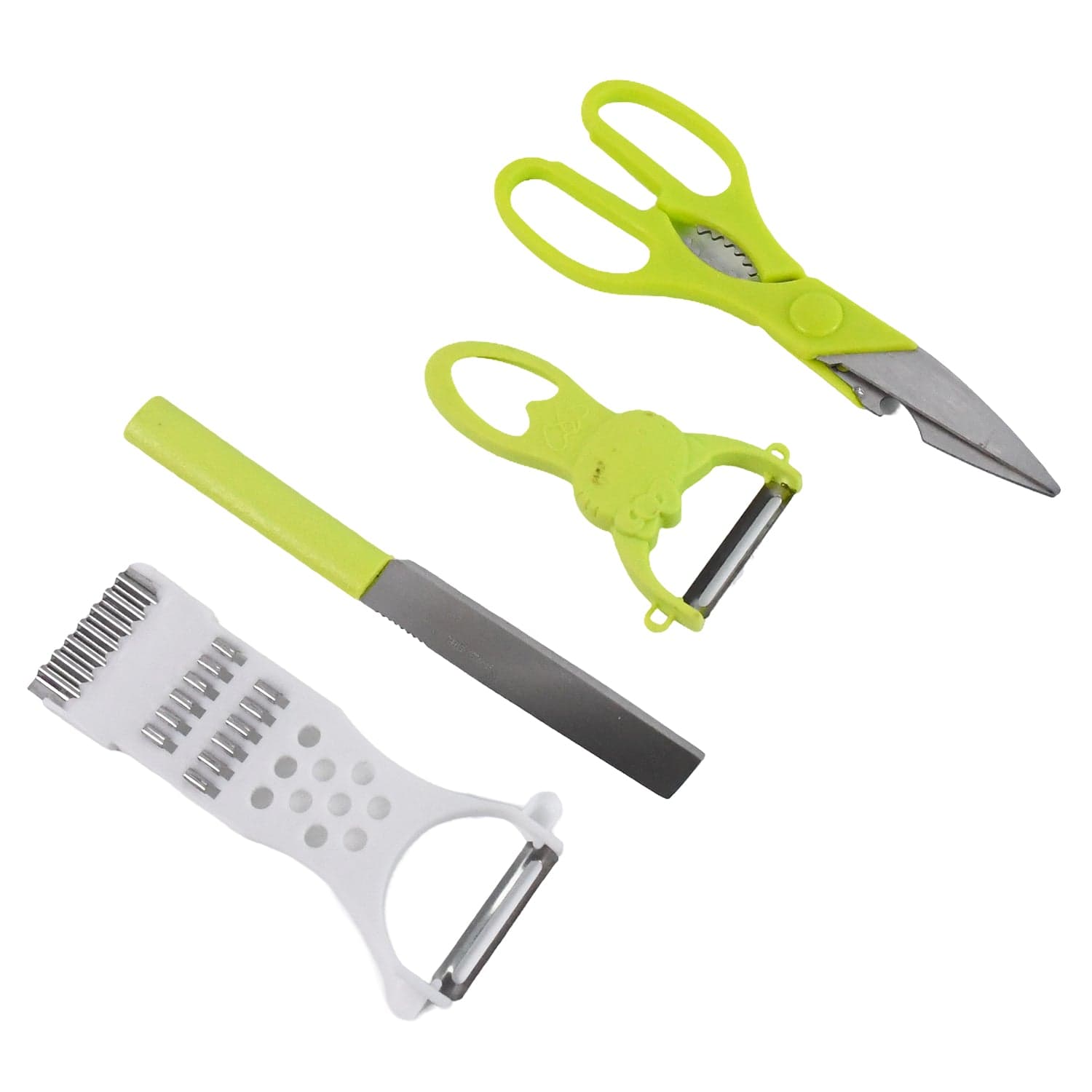 4-Piece Kitchen Cutting Set: Scissors, Peeler, Grater / Slicer, and Knife thumbnail 5