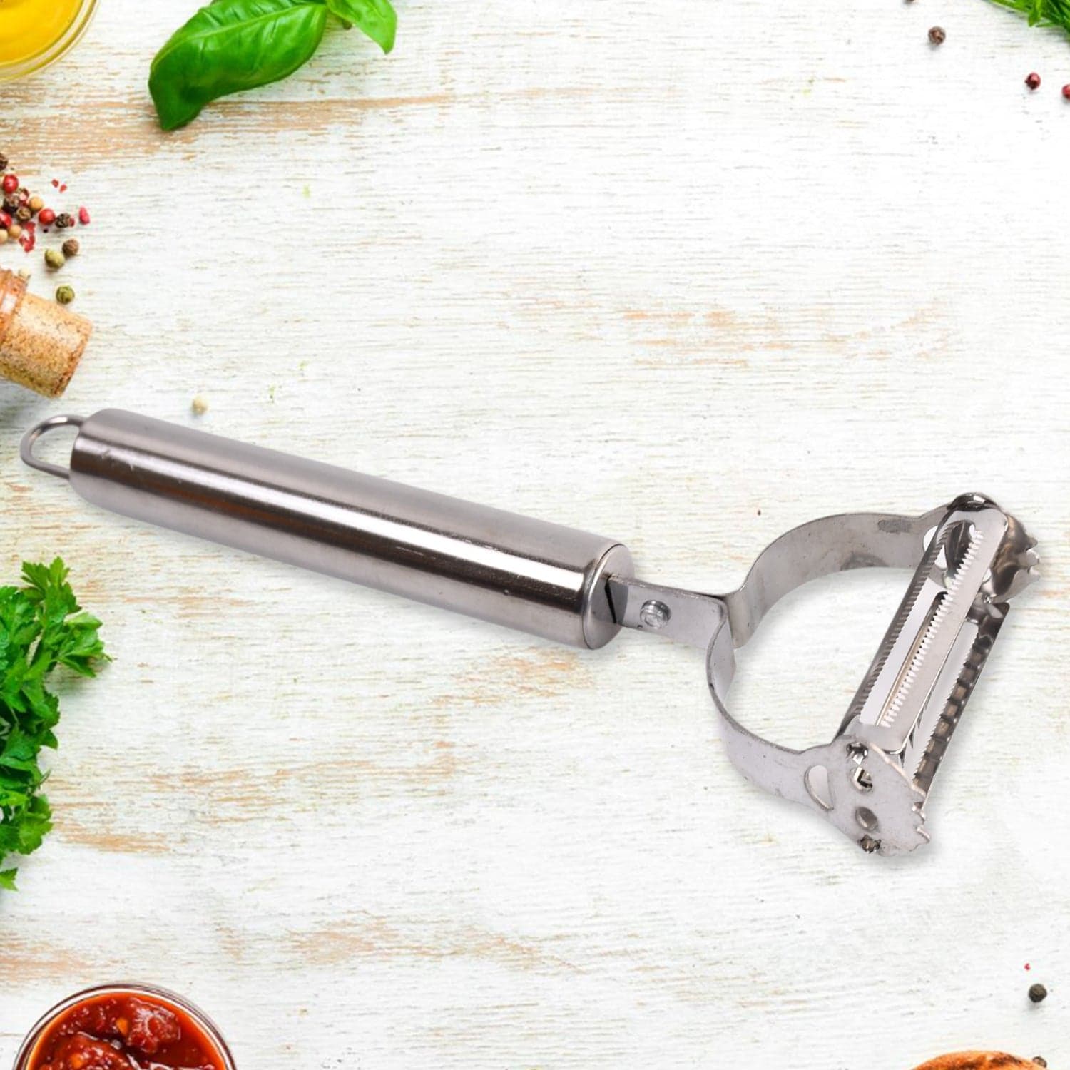 Multifunctional peeler, grater, fruit peeler, kitchen household gadget set (5 Pc Set) thumbnail 4