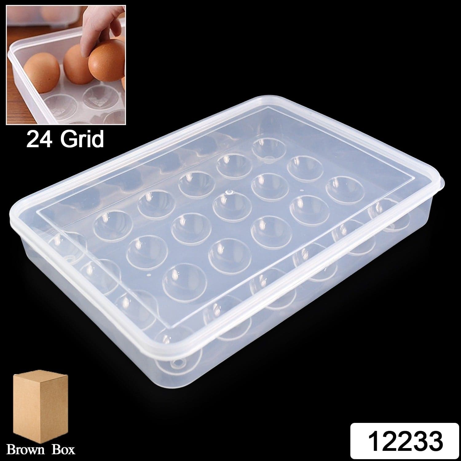 Plastic Egg 24 Grid Storage Container Holder thumbnail 3