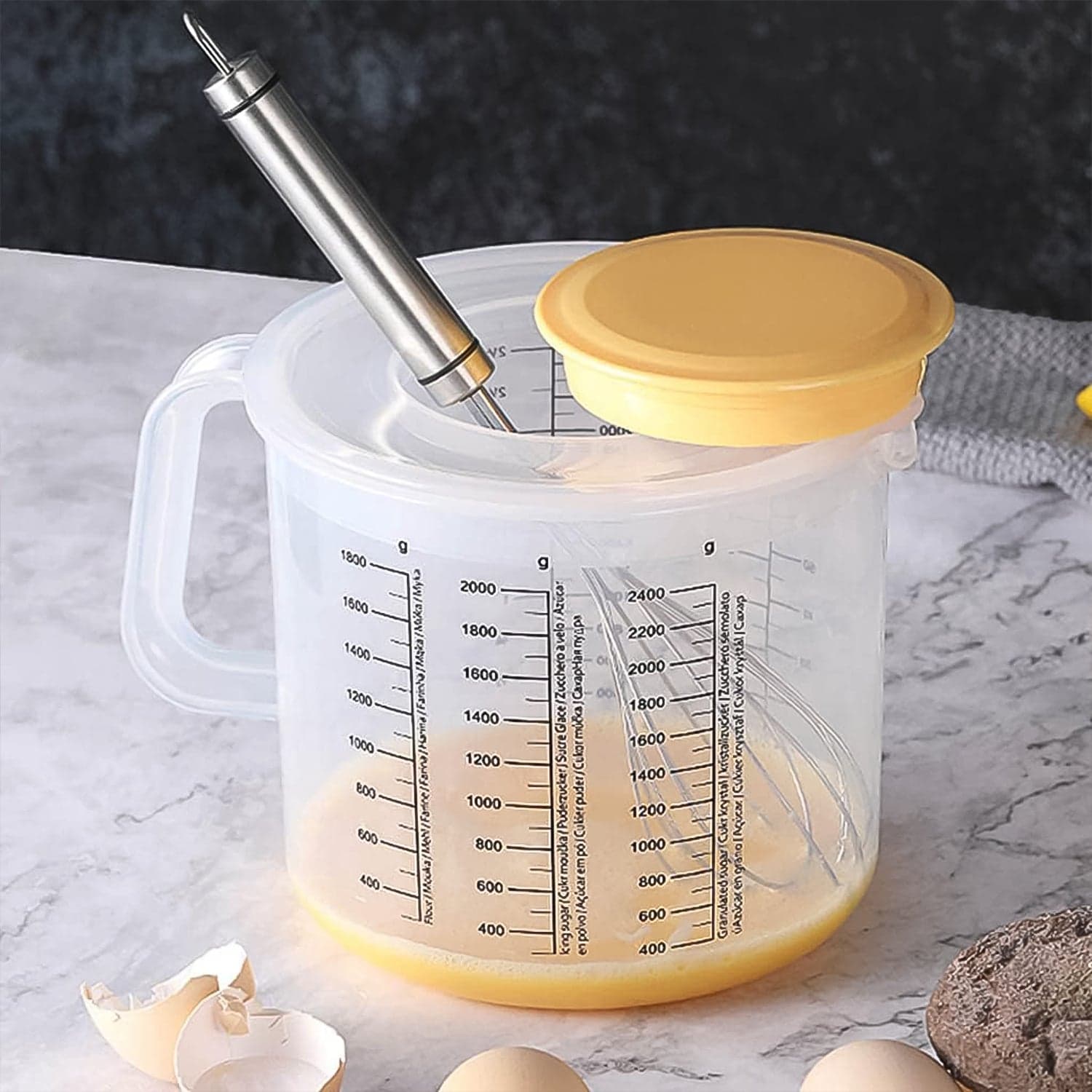 Plastic Baking Measuring Cup 2.5L Measurement with Scale Kitchen Pouring Cup thumbnail 3