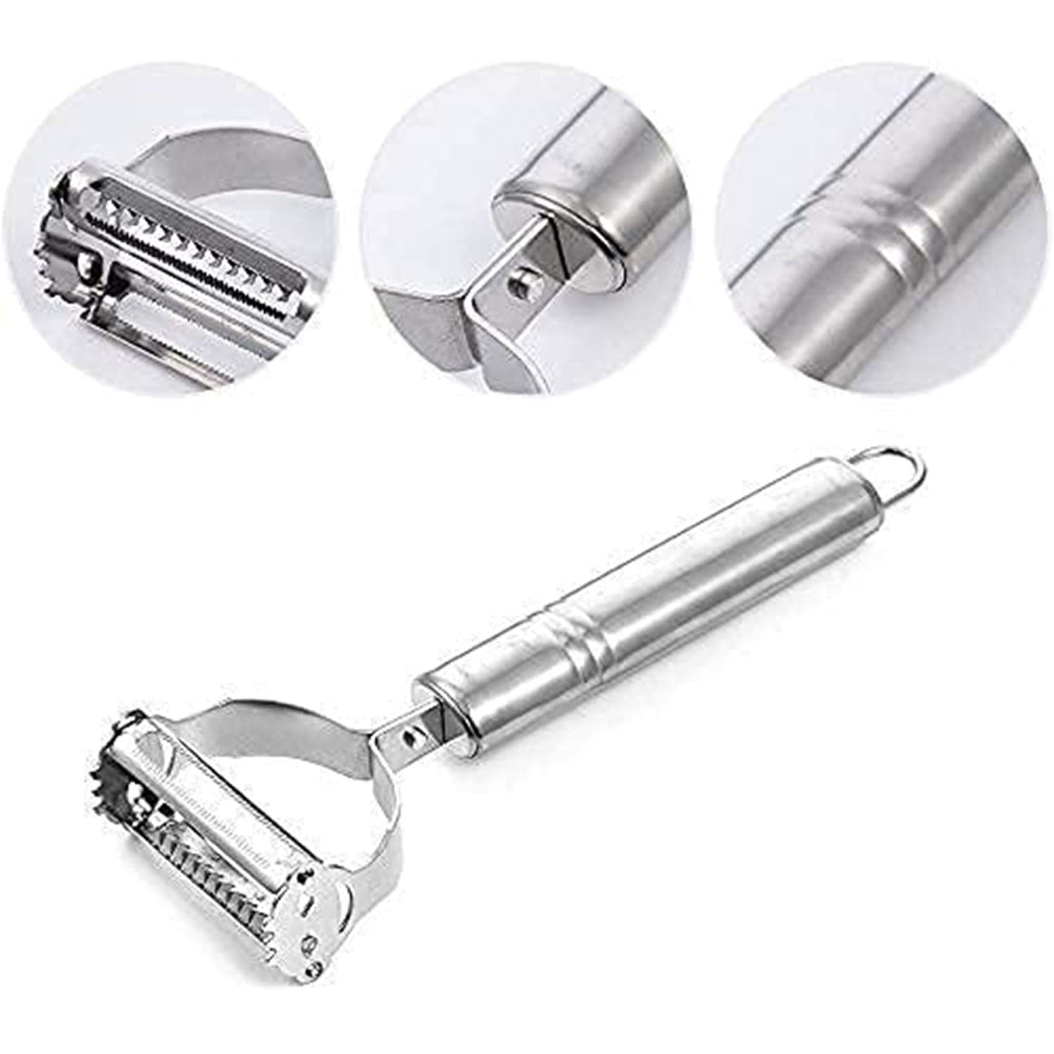 3 In 1 Stainless Steel Vegetable and Fruit Peeler Set (3 Pcs Set) thumbnail 5