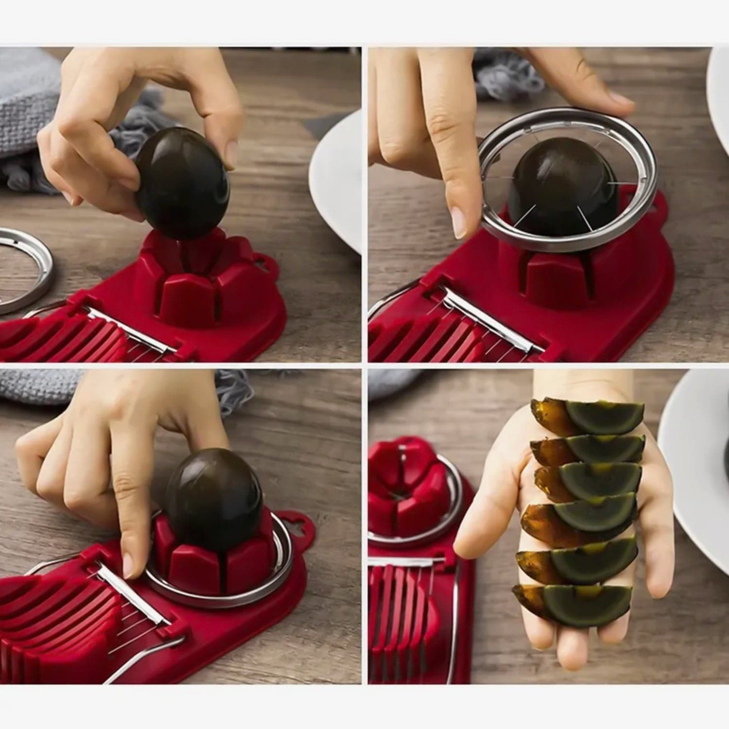 2 In 1 Egg Slicer, Egg Cutter For Hard Boiled Eggs (1 Pc) thumbnail 4