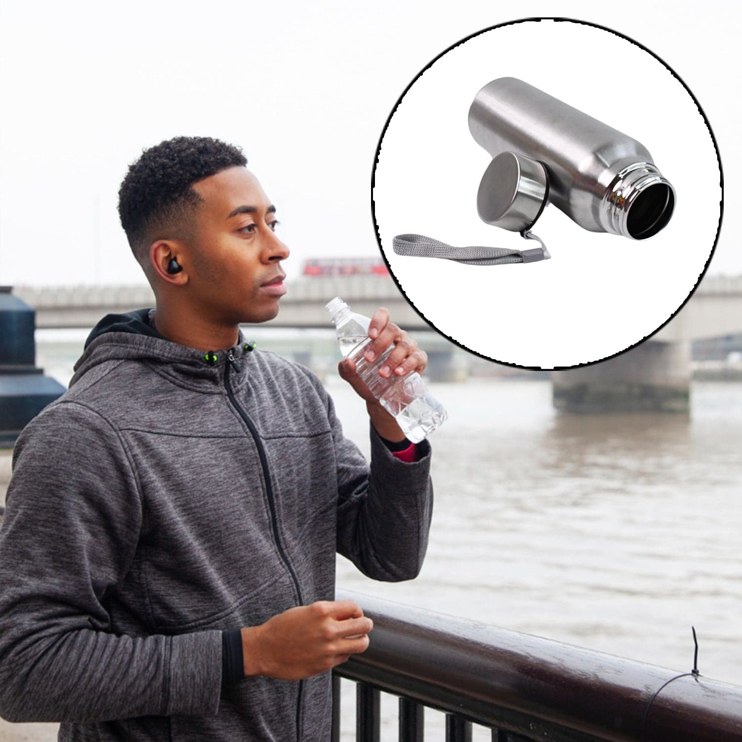 Stainless Steel Drink Water Bottle (750 ML) thumbnail 5