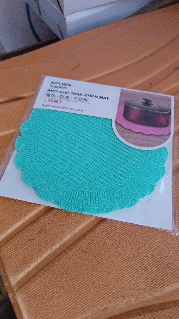 Silicone Round Heat Resistant Mat Set 2 Pc thumbnail 6