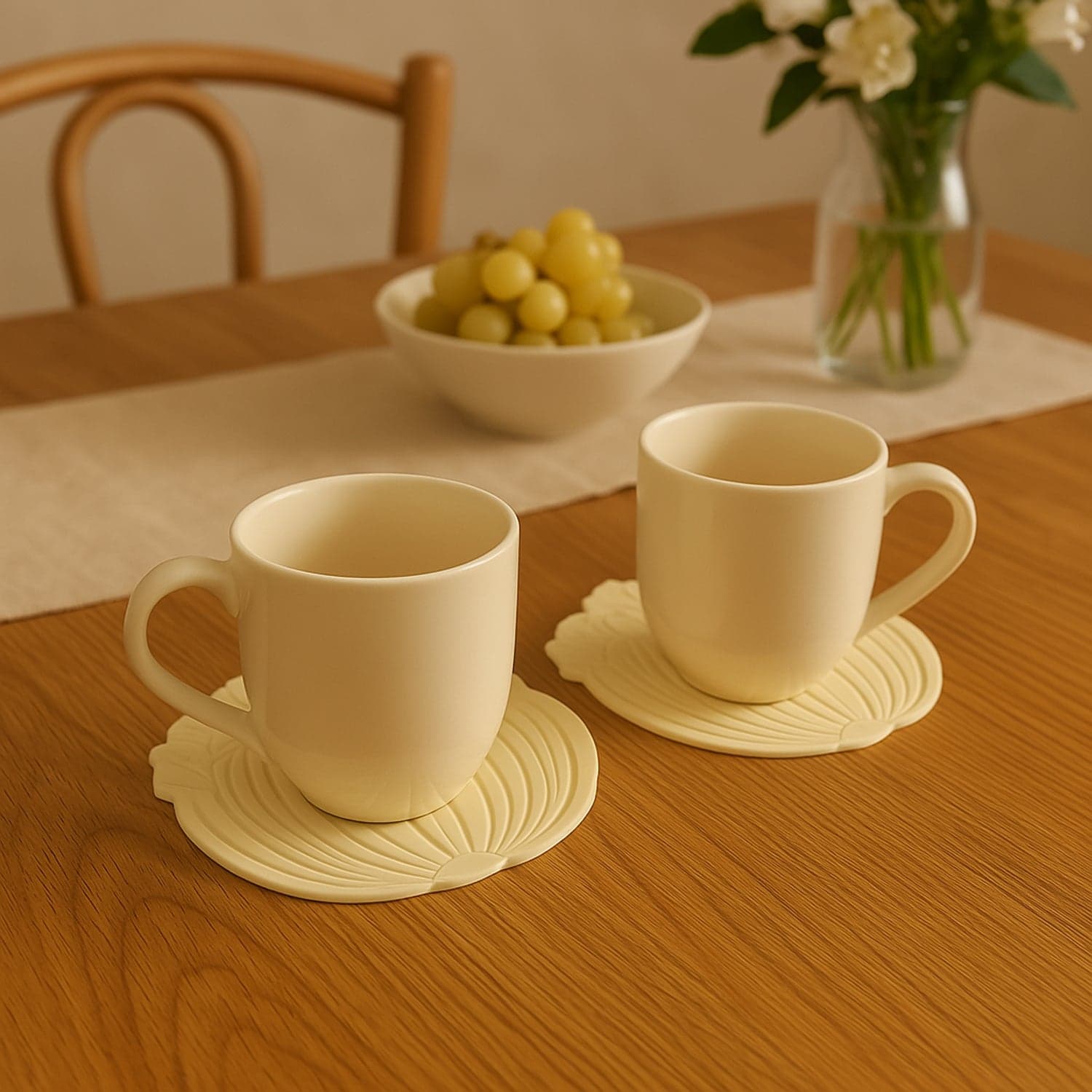 Silicone Leaf Design Coaster Set 2 Pc thumbnail 3
