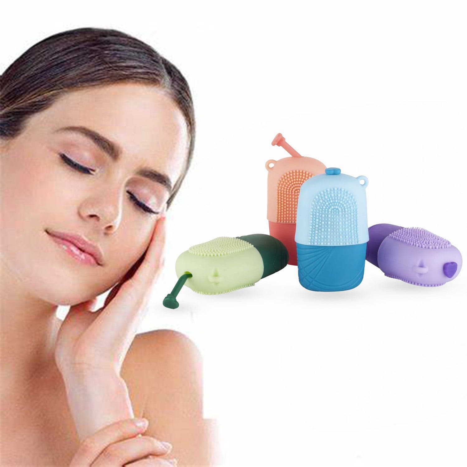Ice Roller & Scrubber For Face | Face Massager | Reusable Silicone Facial Ice Roller For Glowing & Tighten Skin (1 Pc) thumbnail 8