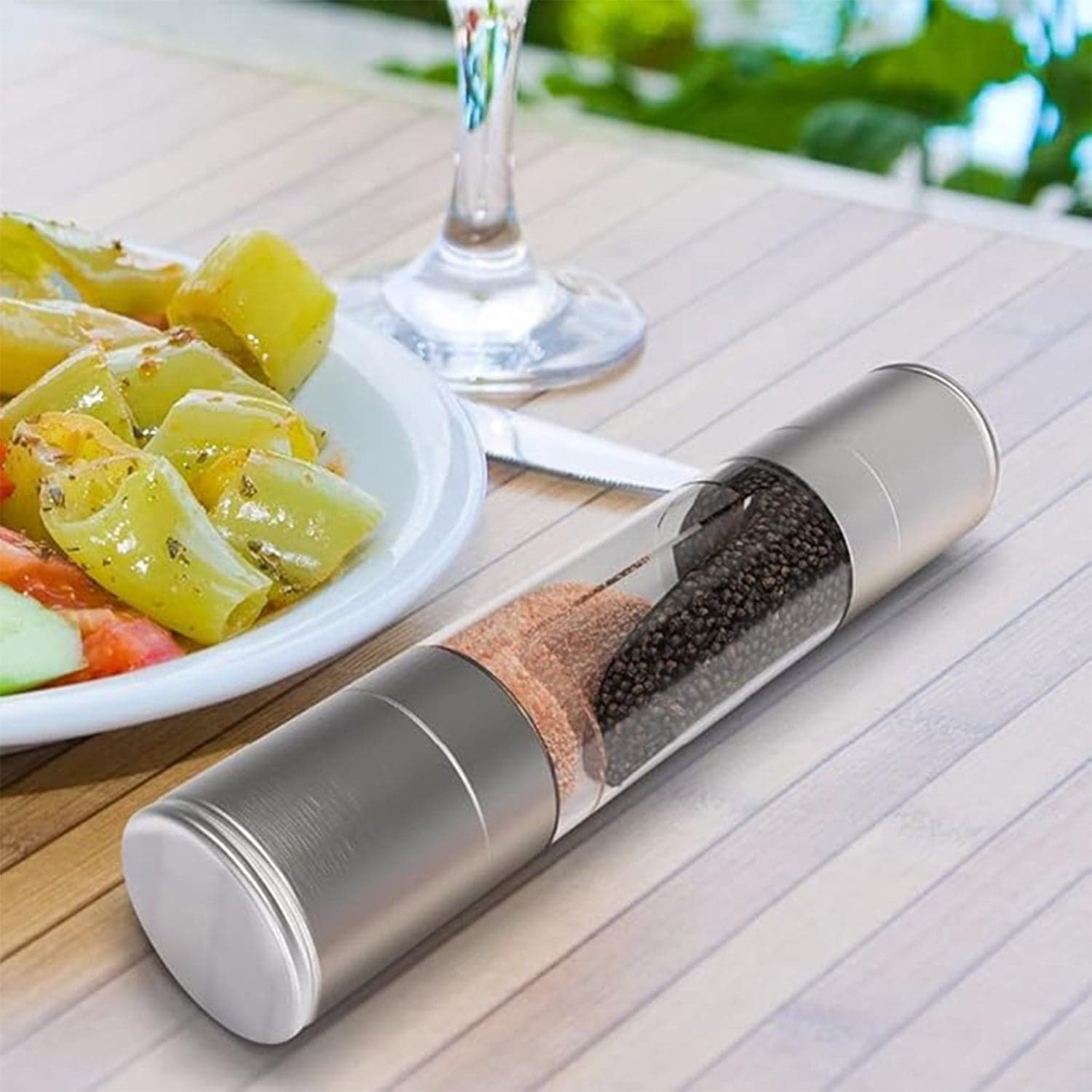 2 In 1 Stainless Steel Salt And Pepper Grinder thumbnail 9