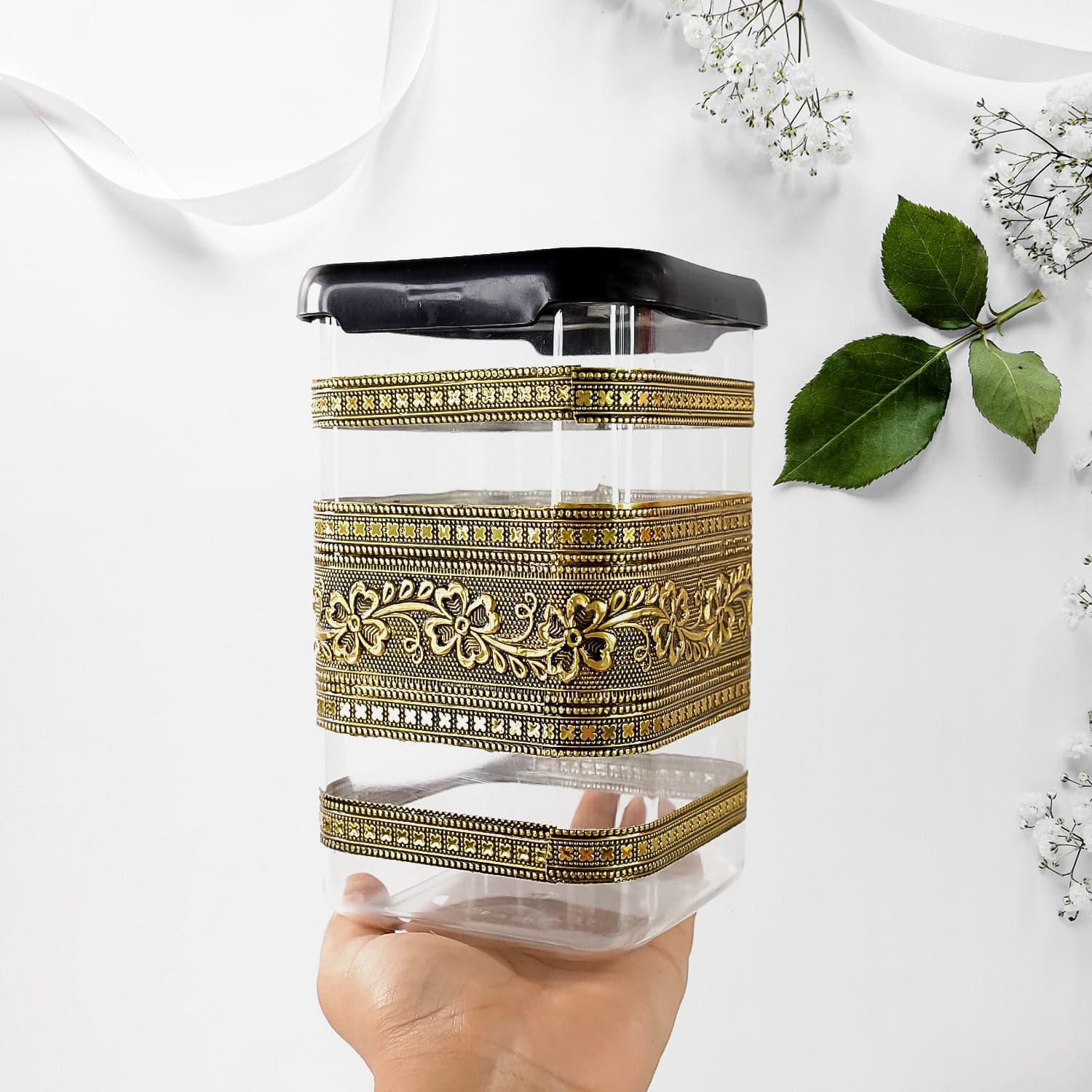 Plastic Rajwadi Container 2pcs set 1100ml thumbnail 3