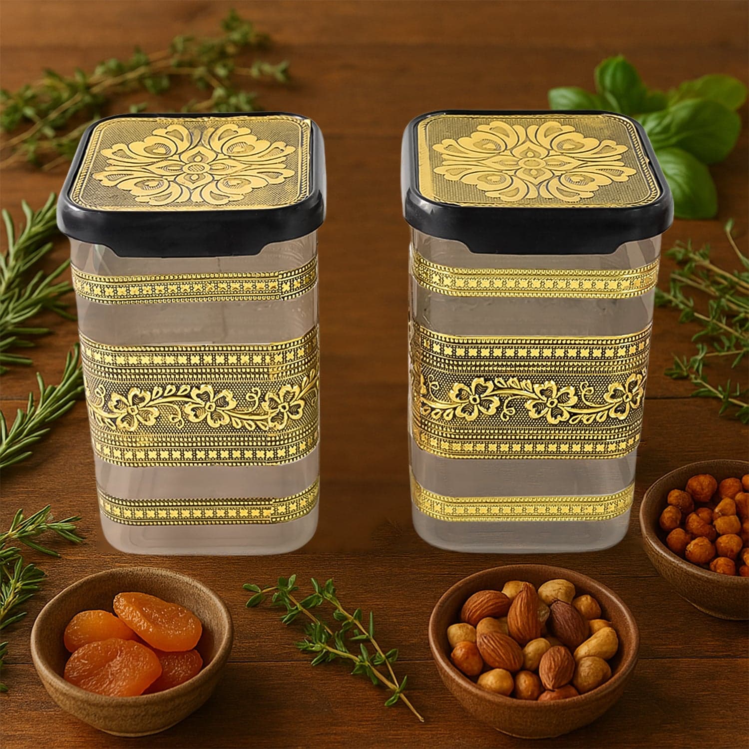 Plastic Rajwadi Container 2pcs set 1100ml thumbnail 4