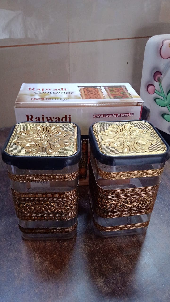 Plastic Rajwadi Container 2pcs set 1100ml thumbnail 7