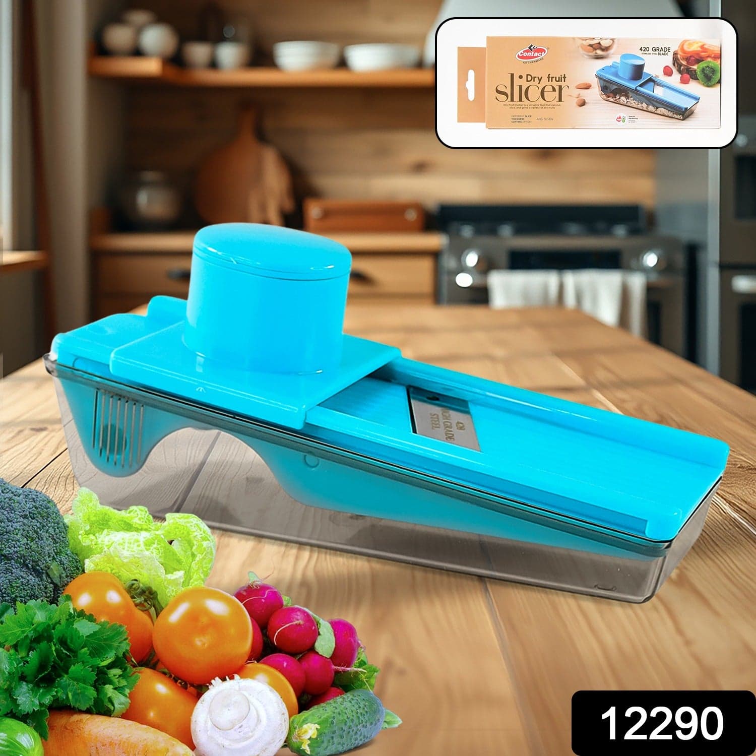 2-in-1 Multipurpose Vegetable & Dry Fruit Slicer (1 Pc) thumbnail 2