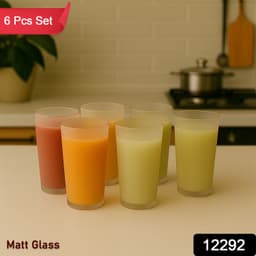 Matt Finish Glass Tumbler Set Approx 300Ml 6 Pc