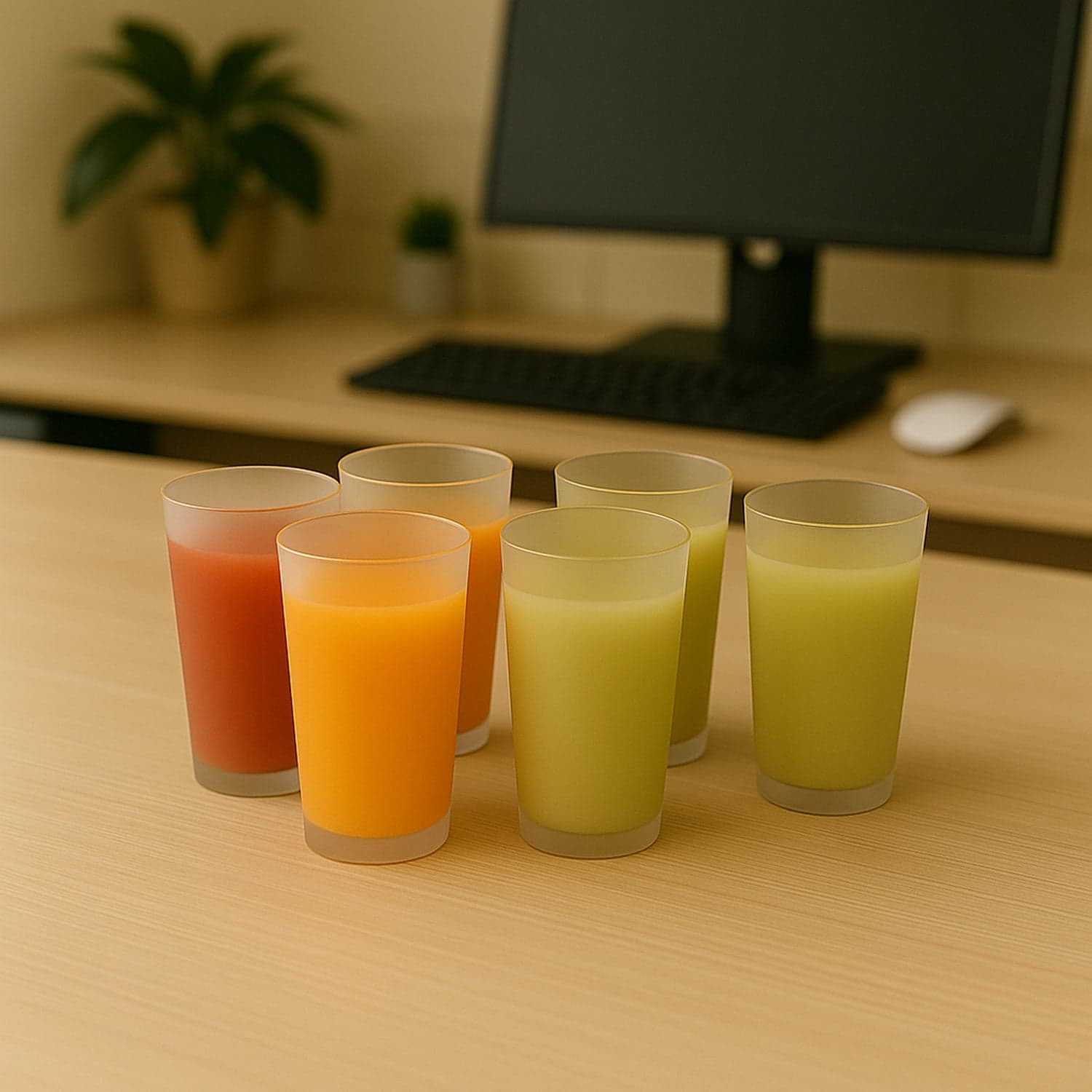 Matt Finish Glass Tumbler Set Approx 300Ml 6 Pc thumbnail 2