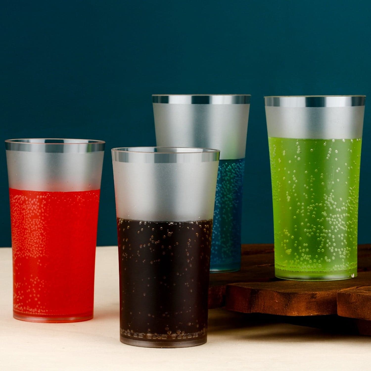 Matt Finish Glass Tumbler Set Approx 300Ml 6 Pc thumbnail 3
