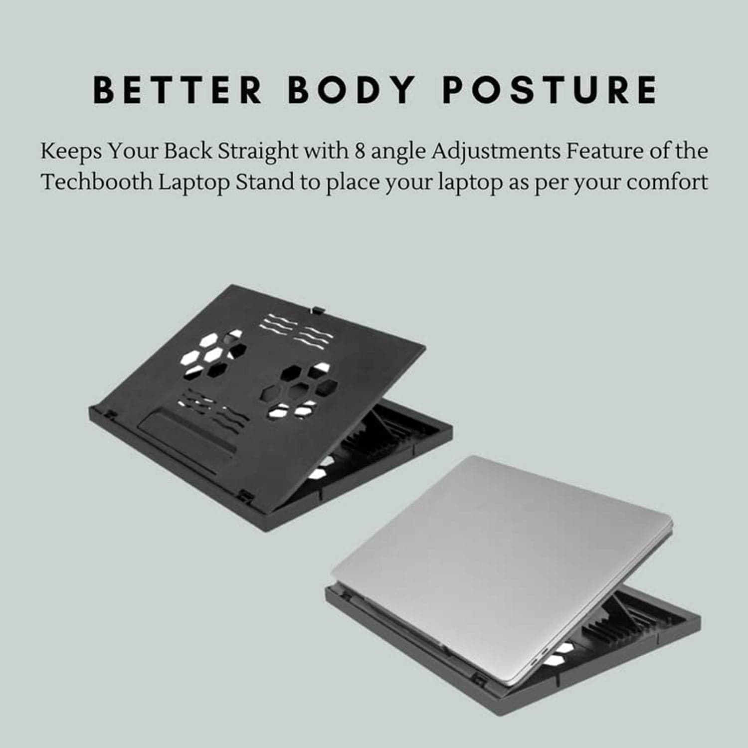 Laptop Stand Suitable Portable Foldable Compatible with MacBook Notebook Tablet Tray Desk Table Book with Free Phone Stand thumbnail 7