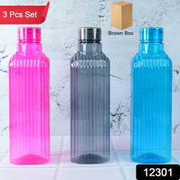 Transparent Fridge Water Bottles 3 Pc