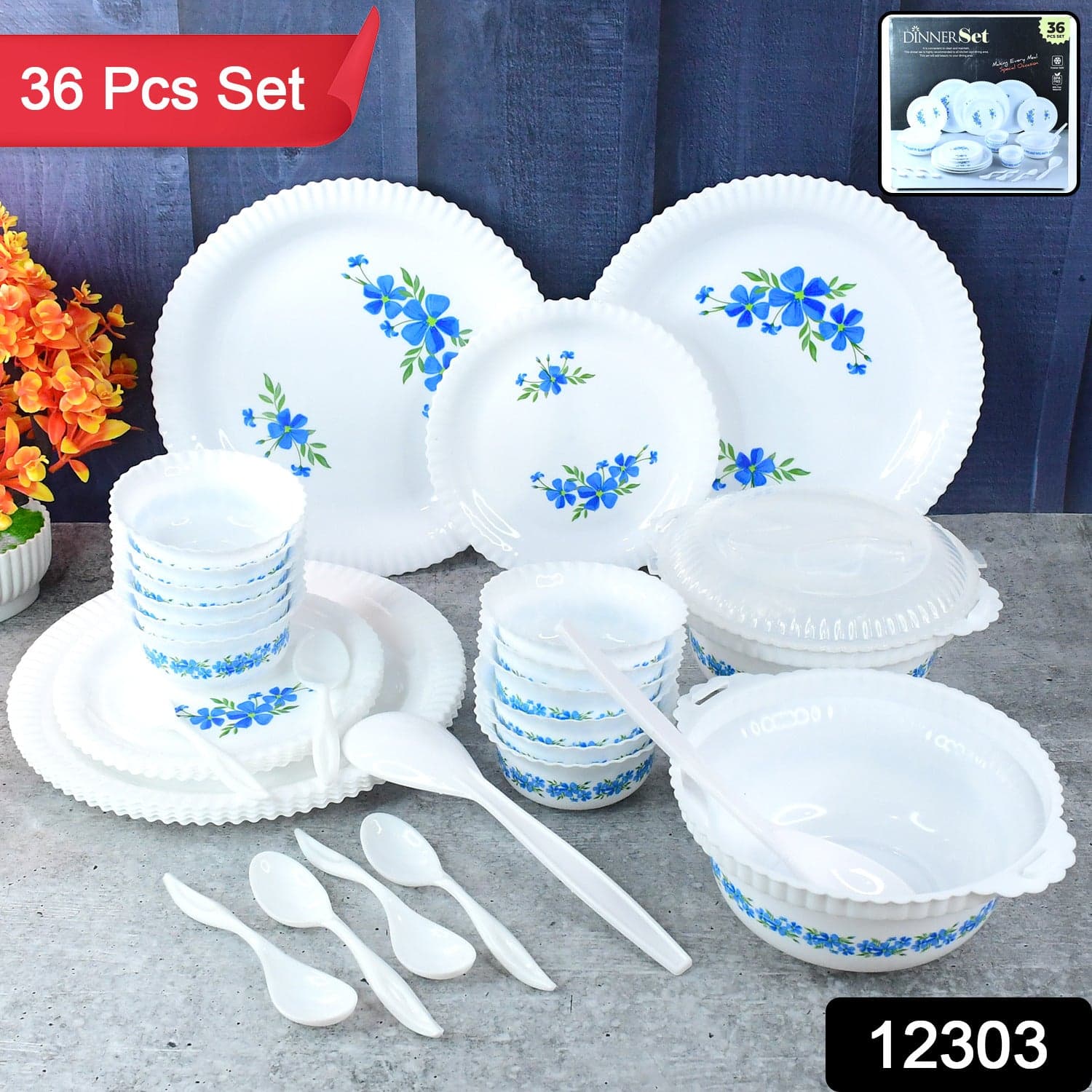 Premium Dinner Set 36 Pc thumbnail 1