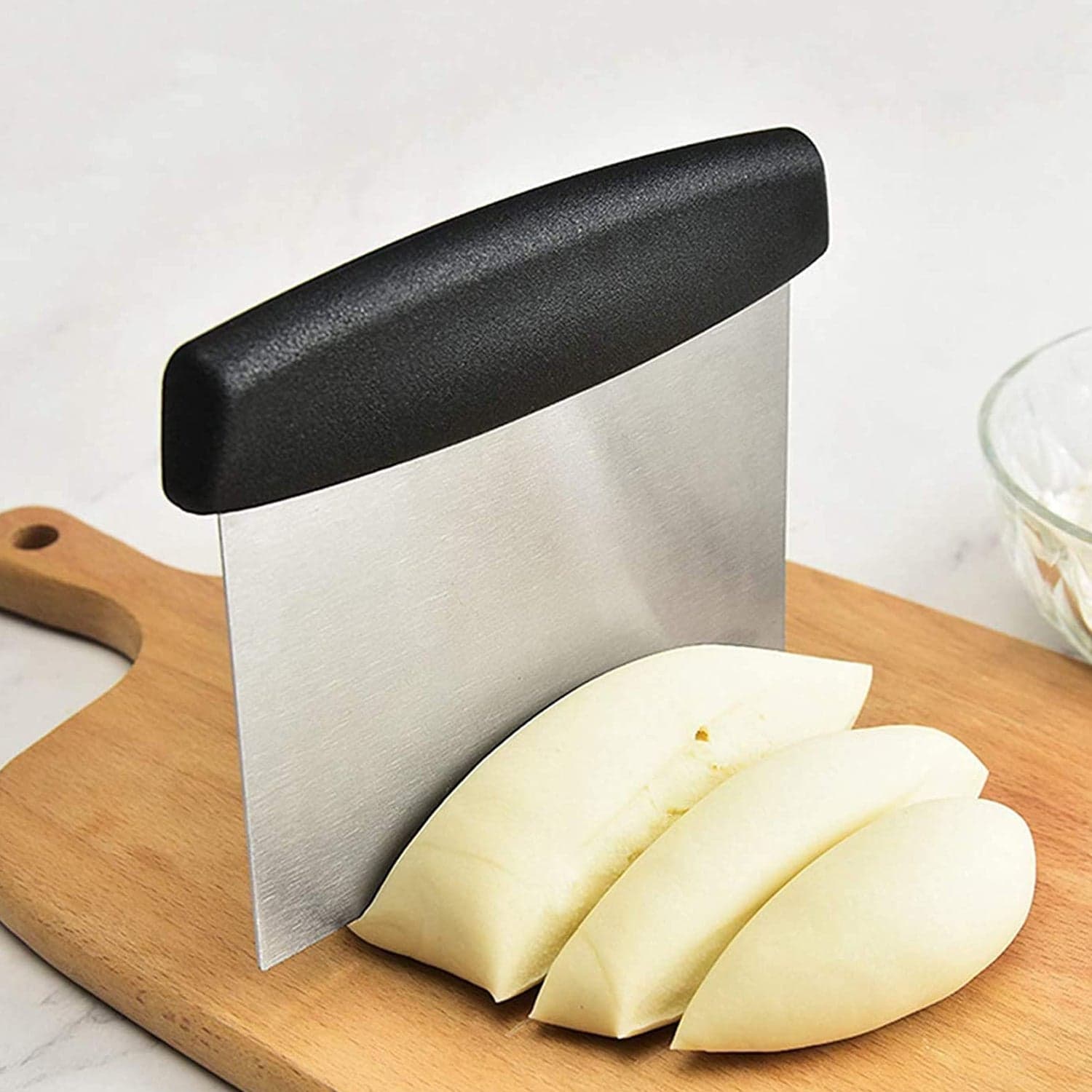 Premium Stainless Steel Dough Scraper 1 Pc thumbnail 2