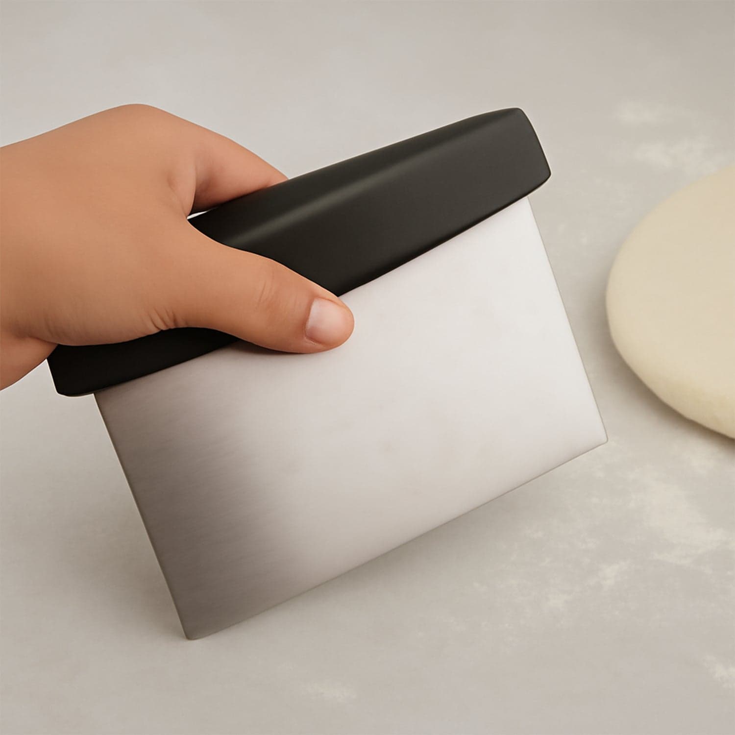Premium Stainless Steel Dough Scraper 1 Pc thumbnail 3