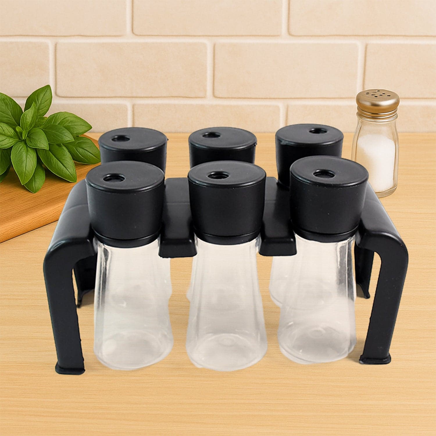 Plastic Spice Jar Set With Stand thumbnail 3