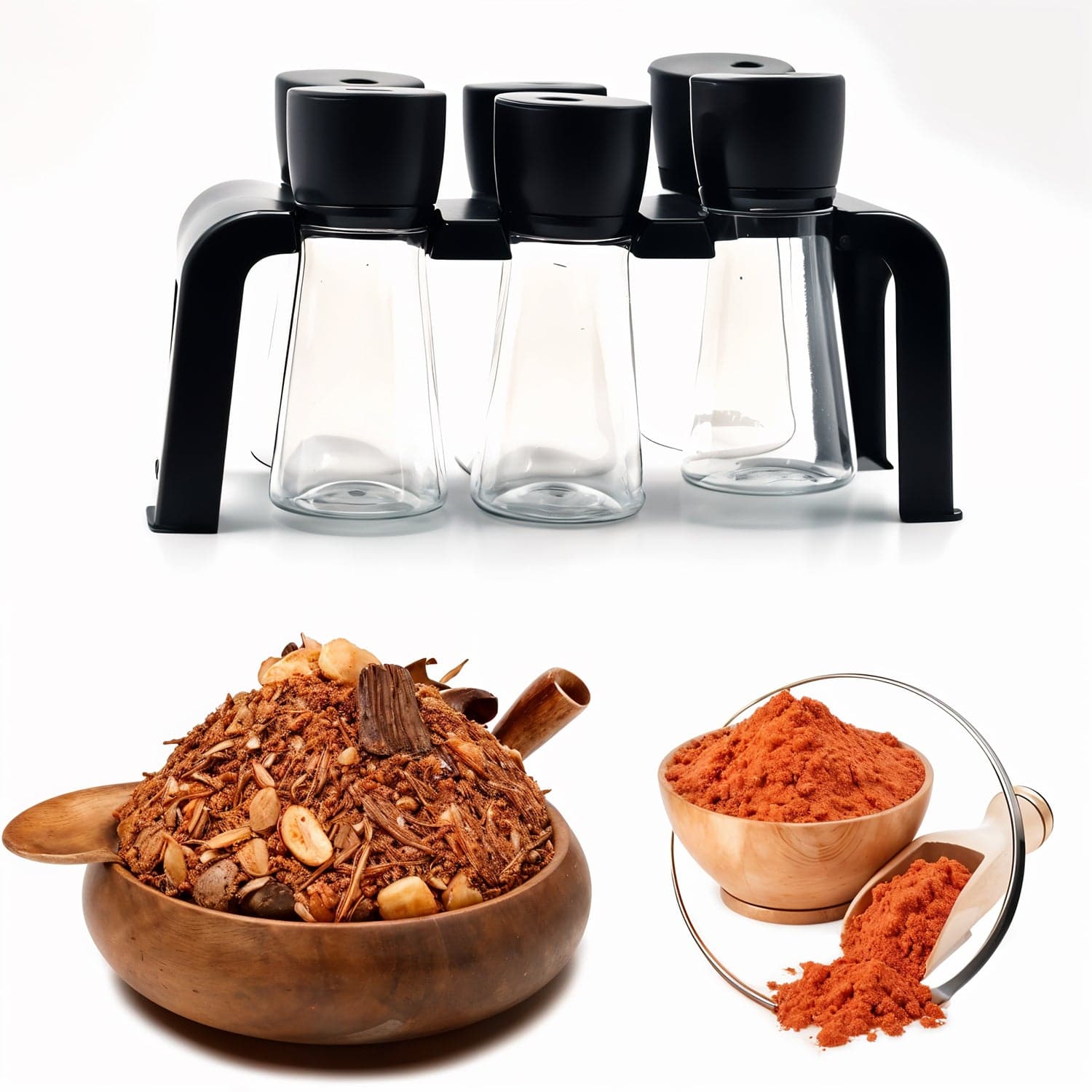 Plastic Spice Jar Set With Stand thumbnail 6