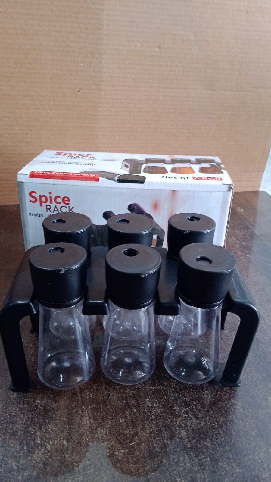 Plastic Spice Jar Set With Stand thumbnail 7