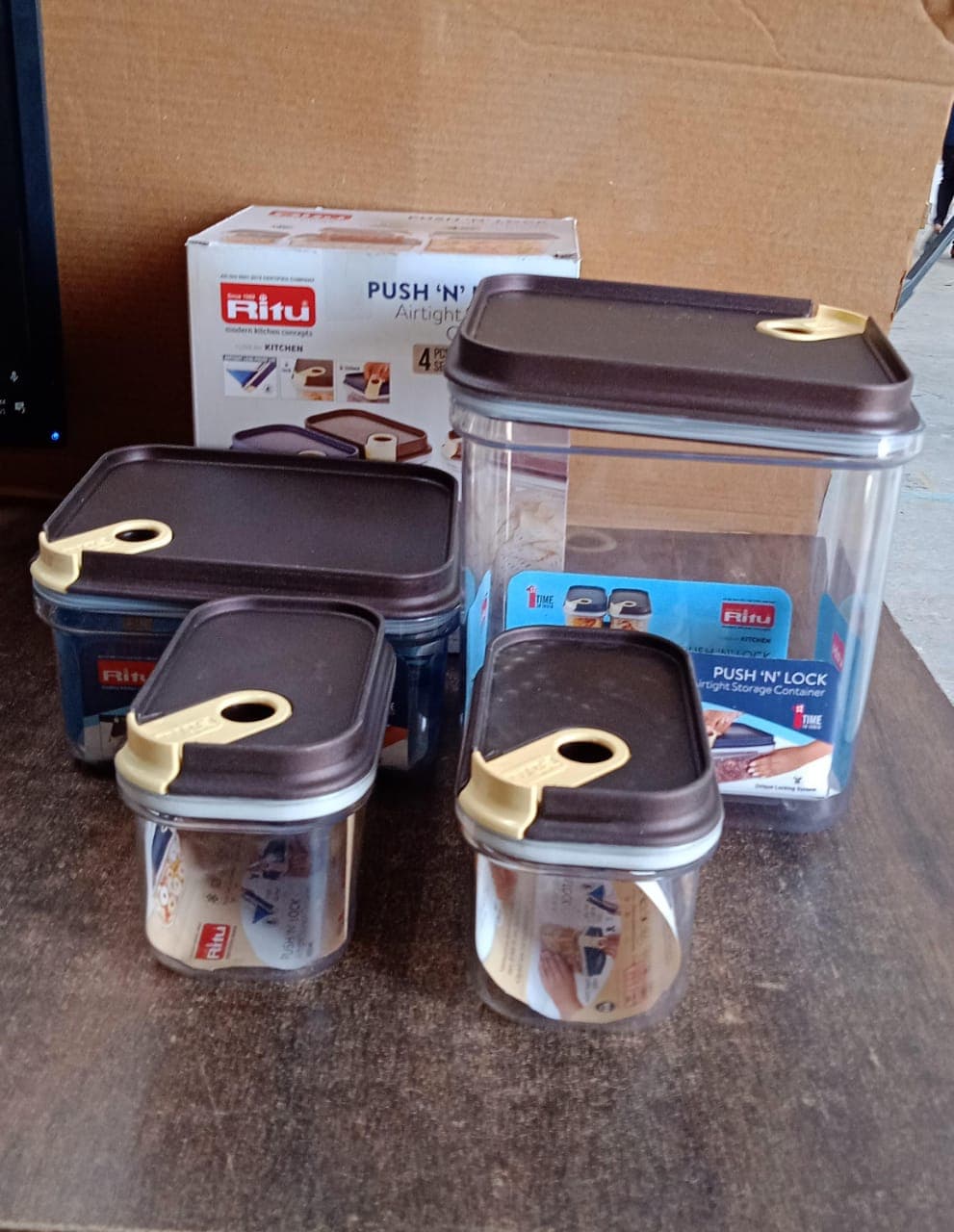 Ritu Push N Lock Container 4Pcs J371 thumbnail 6