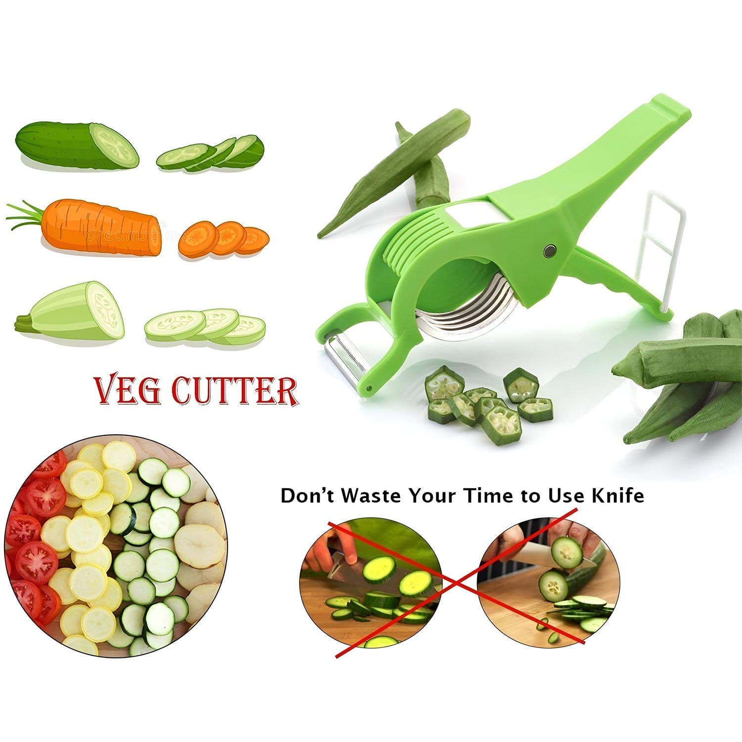 2 In 1 Vegetable Peeler And Slicer Tool thumbnail 5
