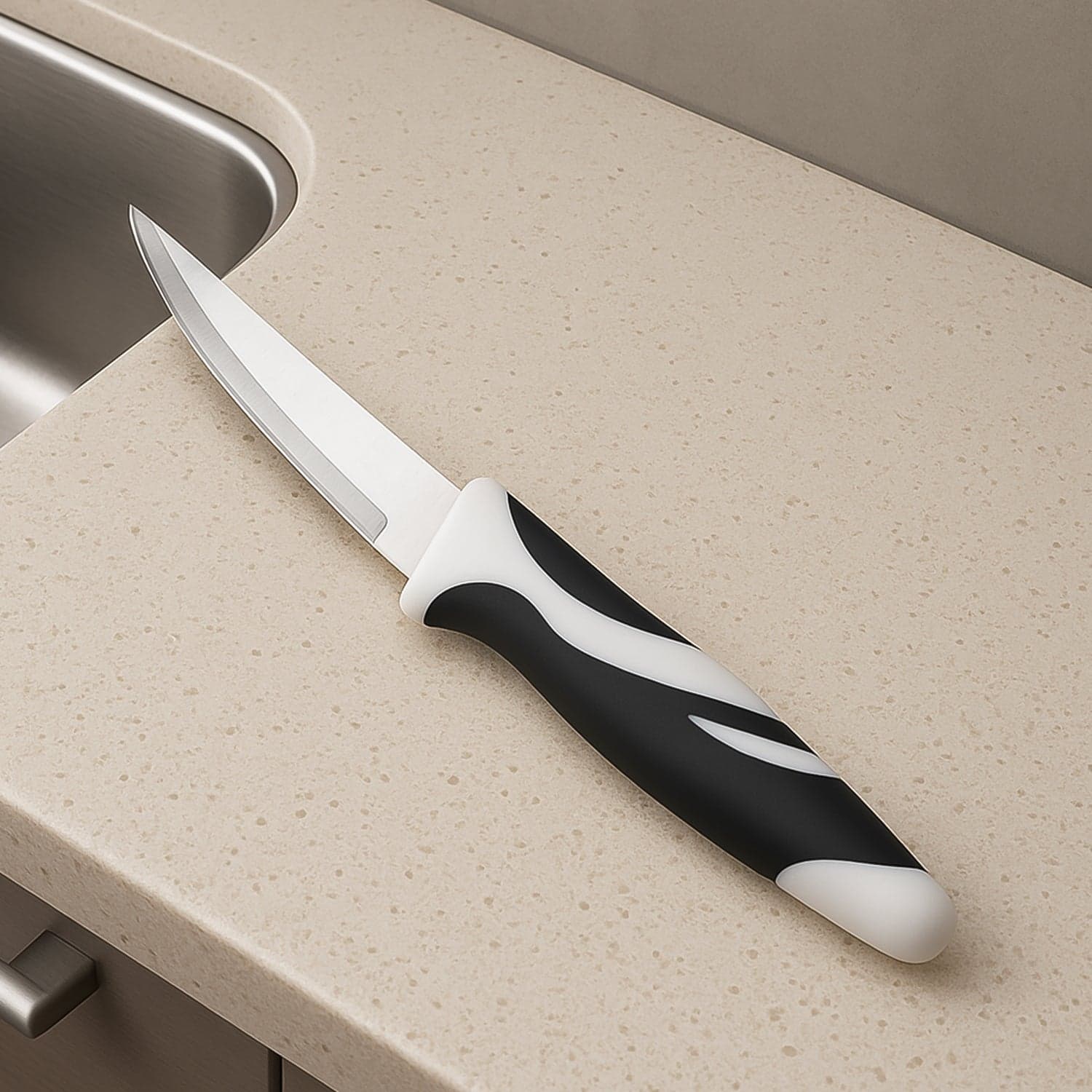 Ritu Sharp Stainless Steel Blade Zebra Kitchen Knife thumbnail 3