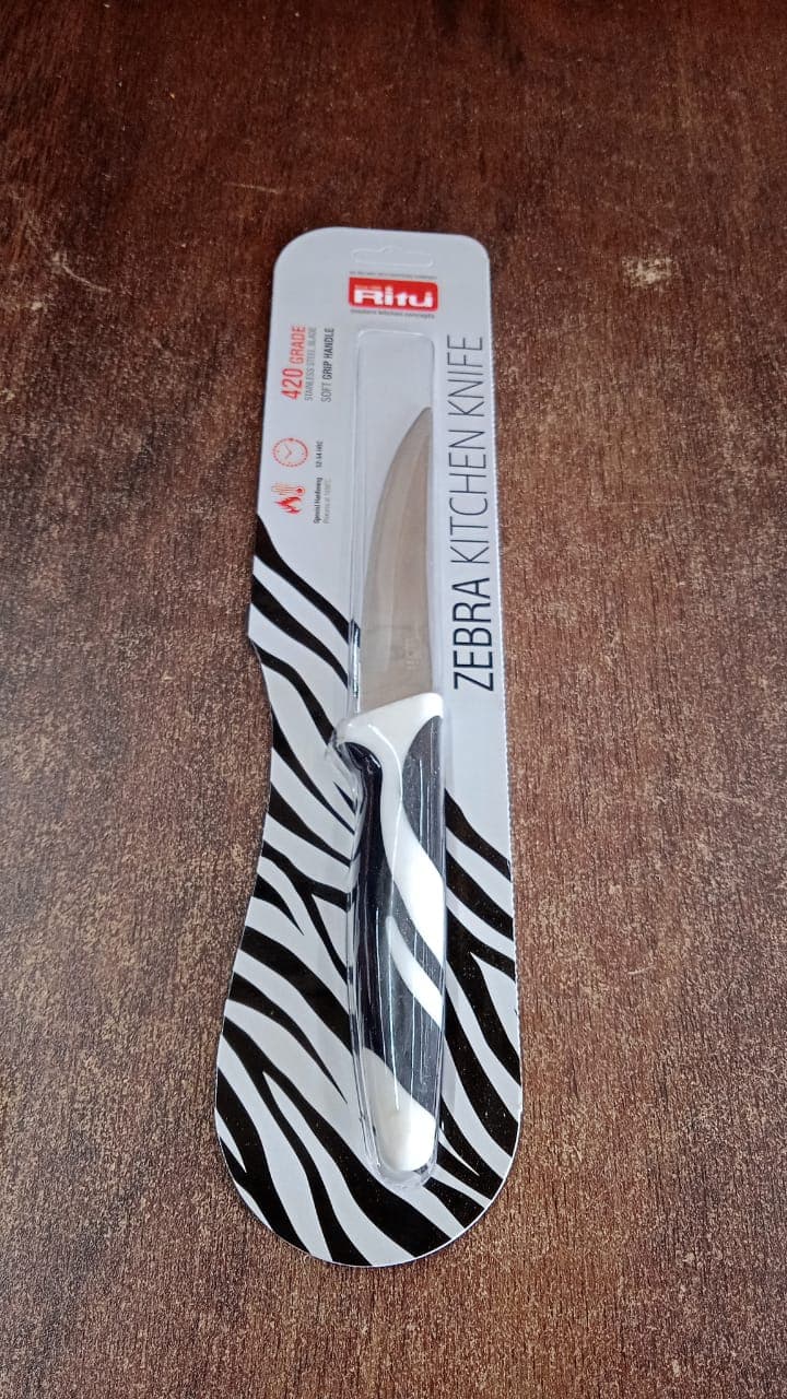 Ritu Sharp Stainless Steel Blade Zebra Kitchen Knife thumbnail 6