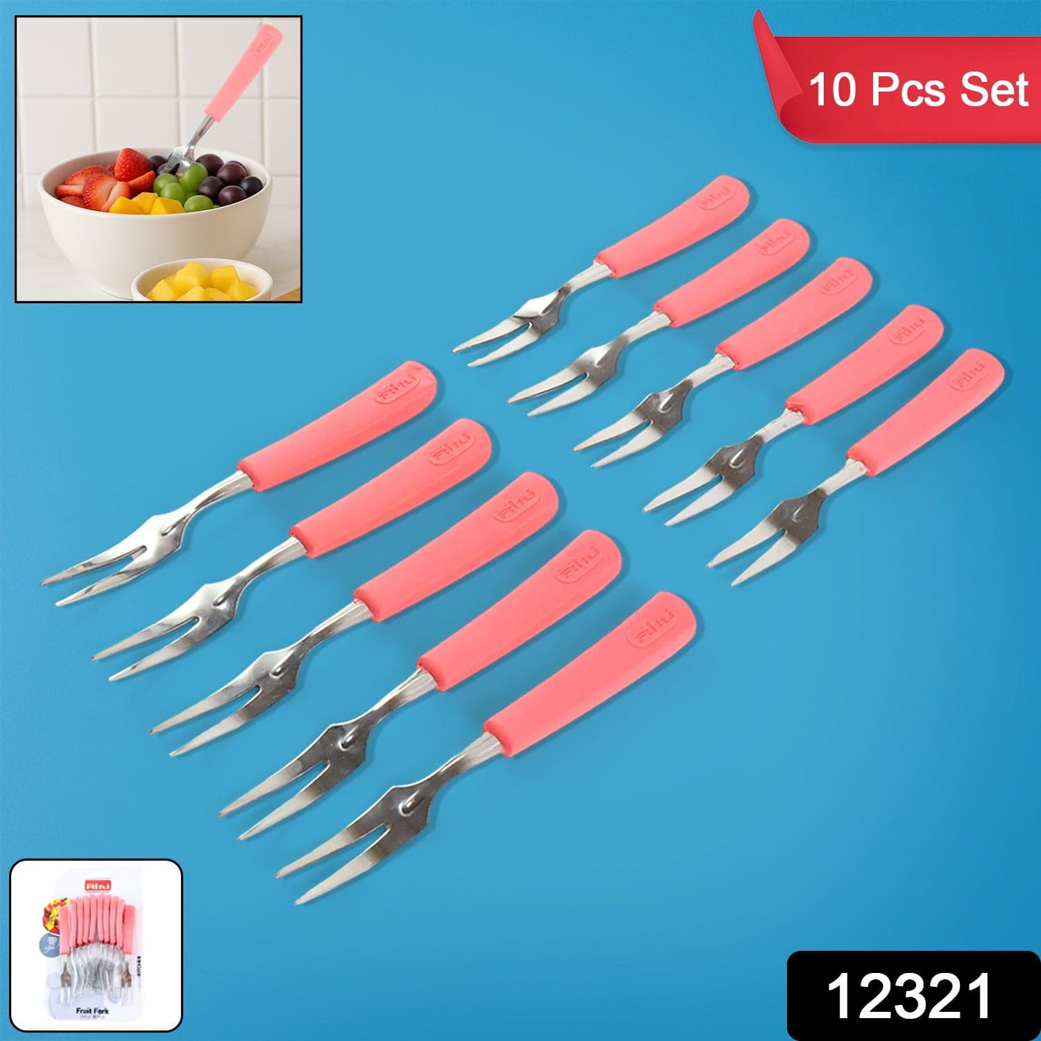 Fantastic Ritu Fruit Fork 10Pc J372 thumbnail 1