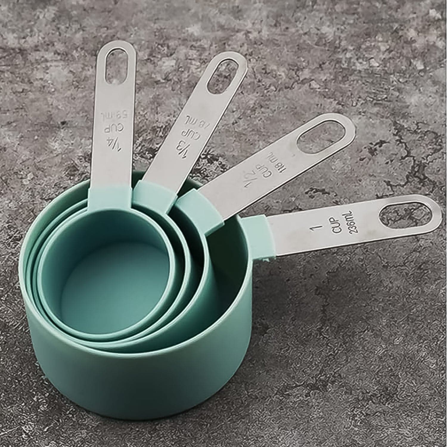 Measuring Cup Set With Stainless Steel Handles 4 Piece thumbnail 5