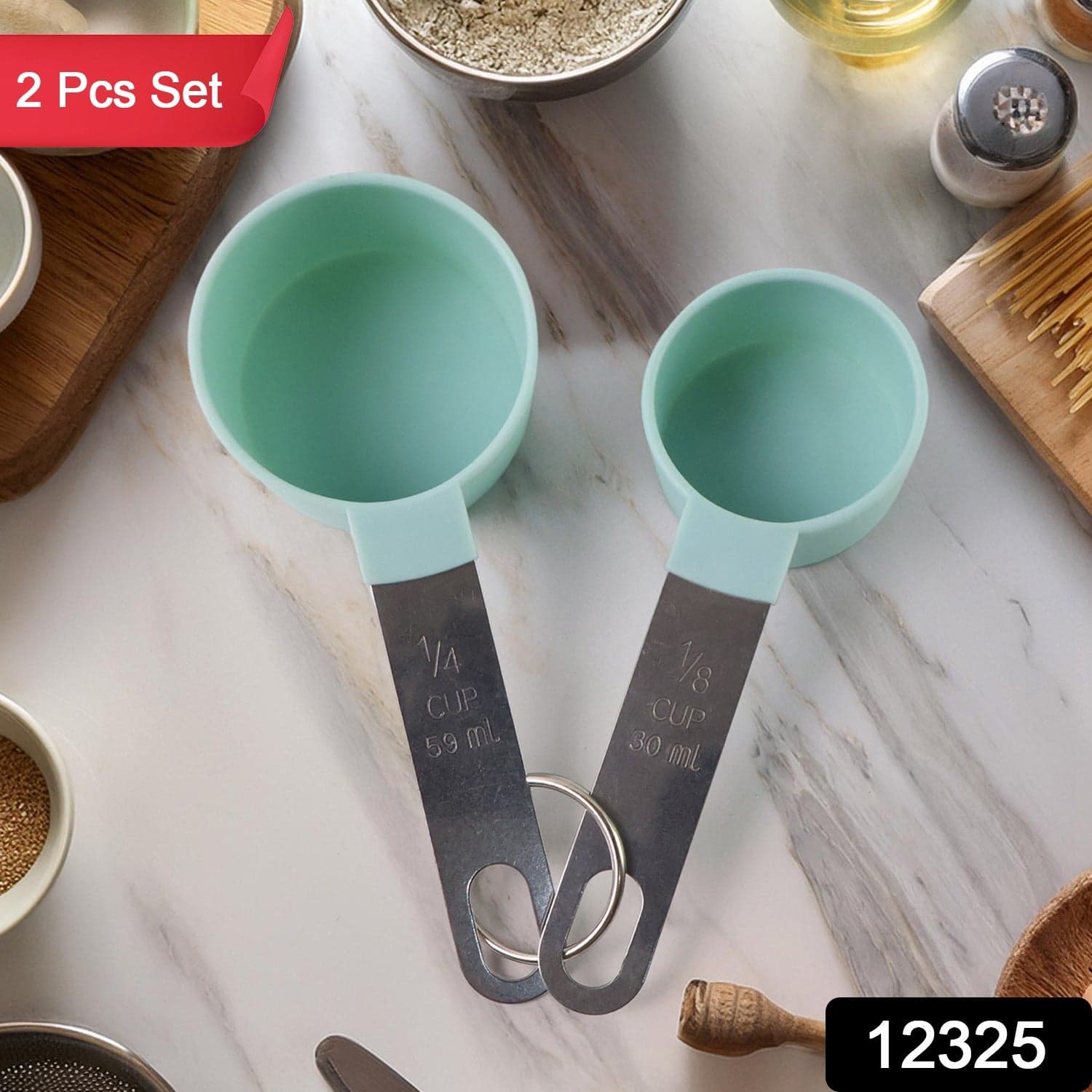 Measuring Cups Set 1 4 Cup 59 Ml 1 8 Cup 30 Ml 2 Pc thumbnail 1