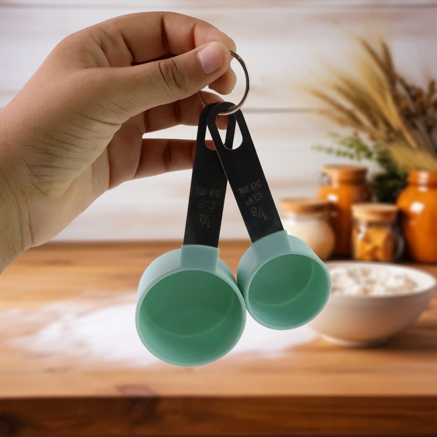 Measuring Cups Set 1 4 Cup 59 Ml 1 8 Cup 30 Ml 2 Pc thumbnail 3