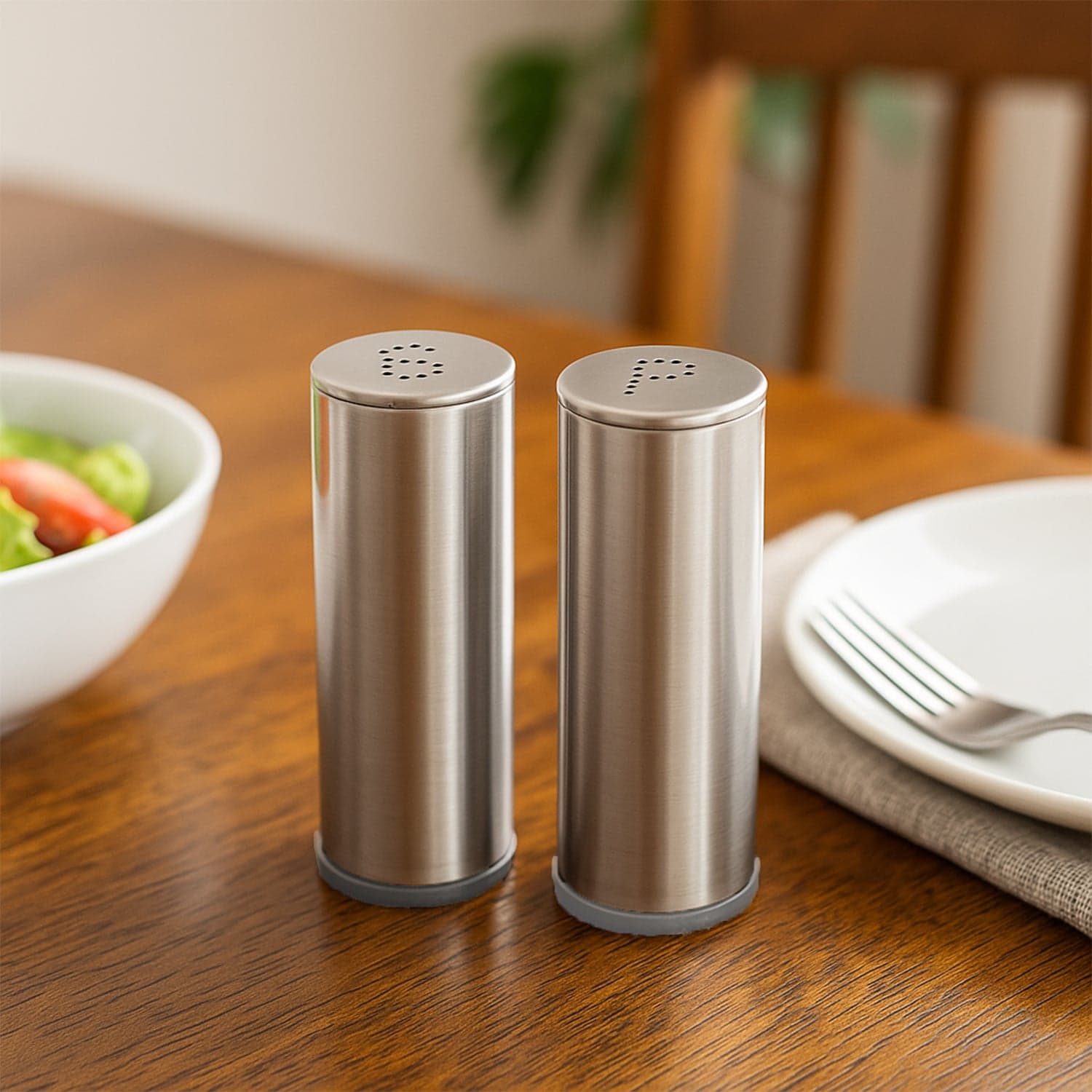 Stainless Steel Salt And Pepper Shaker Set 2 Pc thumbnail 3
