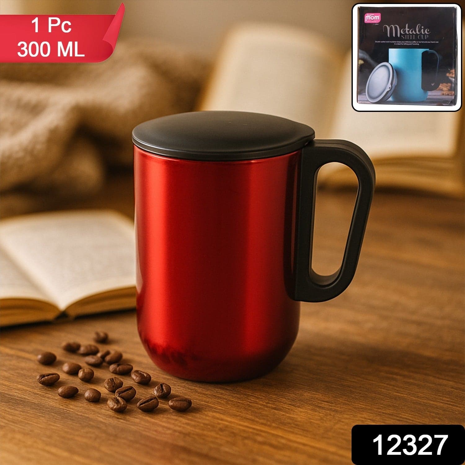 Stainless Steel Metallic Coffee Mug Approx 300Ml 1 Pc thumbnail 1